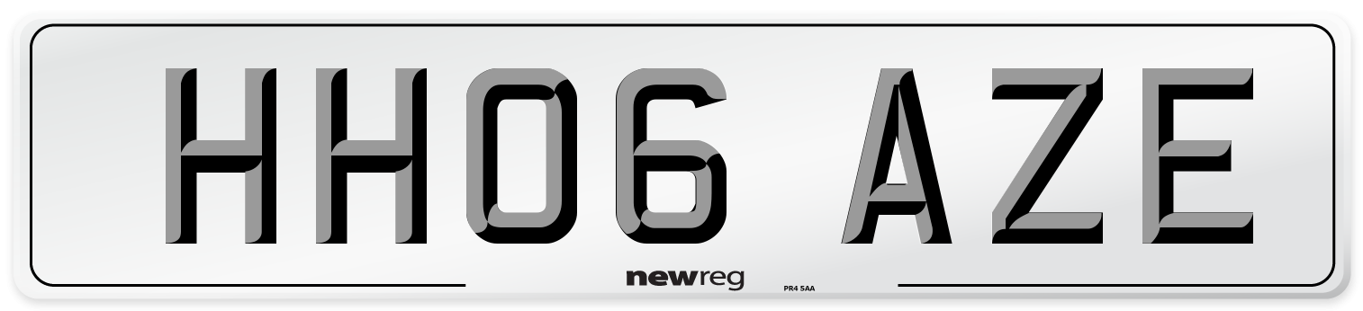 HH06 AZE Number Plate from New Reg